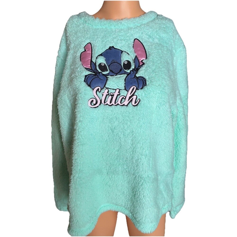 NWT Women's Size Medium "Stitch" Sweatshirt By Disney Cozy PJ TOP